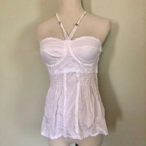 🆕 [LaROK] White Cotton Bustier Cami Top Sz: XS 🤍🤍